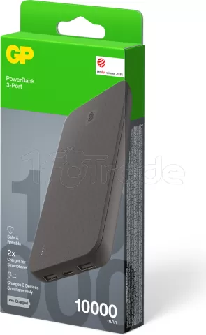 Photo de Batterie externe USB GP Batteries B+ - 10000mAh (Noir)