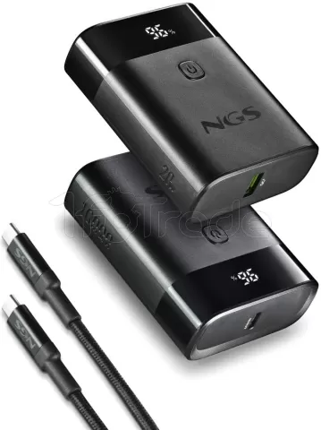 Photo de Batterie externe USB NGS Twix 10 - 10000mAh 22,5W (Noir)
