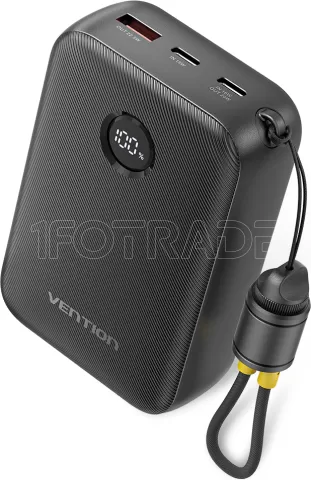 Photo de Batterie externe Vention 2x USB-C + 1x USB-A - 20000mAh (Noir)