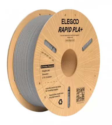 Photo de Bobine de Filament Elegoo Rapid PLA+ 3D Gris Ø1,75mm - 1kg