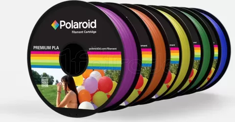 Photo de Bobine de Filament PLA Polaroid Premium 1,75 mm - 1Kg (Transparent Bleu)