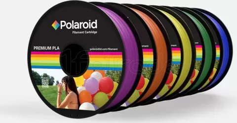 Photo de Bobine de Filament PLA Polaroid Premium 1,75 mm - 1Kg (Transparent Rouge)