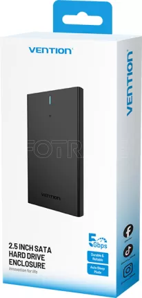Photo de Boitier externe micro USB 3.0 Vention - S-ATA 2.5" (Noir)