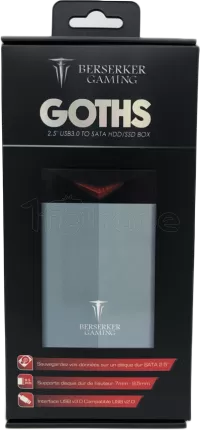 Photo de Boitier externe USB 3.0 Berserker Gaming Goths - S-ATA 2,5" (Gris)