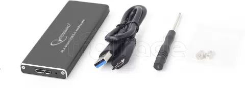 Photo de Boitier externe USB 3.0 Gembird - S-ATA M.2 Type 2280 (Noir)