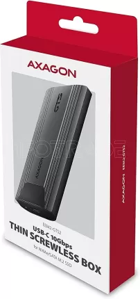 Photo de Boitier externe USB 3.1 Axagon EEM2-GTS2 - S-ATA/NVMe M.2 Type 2280 (Argent)