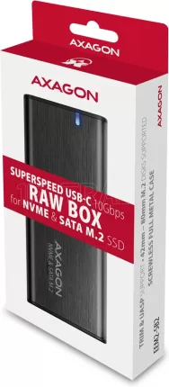 Photo de Boitier externe USB 3.1 Axagon EEM2-SB2 - S-ATA/NVMe M.2 Type 2280 (Noir)