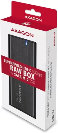 Photo de Boitier externe USB 3.1 Axagon EEM2-SBC - S-ATA M.2 Type 2280 (Noir)
