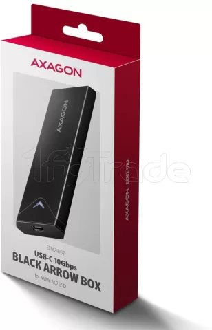 Photo de Boitier externe USB 3.1 Axagon EEM2-UB2 - NVMe M.2 Type 2280 (Noir)
