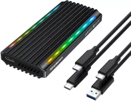 Photo de Boitier externe USB 3.2 Connectland RGB - M.2 Type 2280 (Noir)