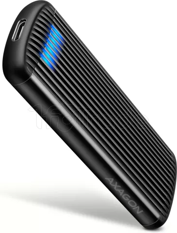 Photo de Boitier externe USB-C 3.1 Axagon EEM2-SC Ribbed - NVMe M.2 Type 2280 (Noir)