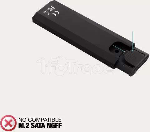 Photo de Boitier externe USB-C 3.1 TooQ Beta - NVMe M.2 Type 2280 (Noir)