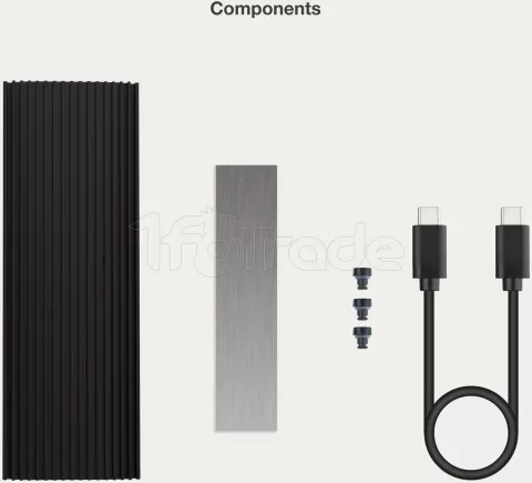 Photo de Boitier externe USB-C 3.1 TooQ Code - NVMe M.2 Type 2280 (Noir)