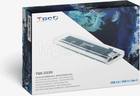Photo de Boitier externe USB-C 3.2 Tooq TQE-2200 - M.2 NVMe Type 2280 (Transparent)