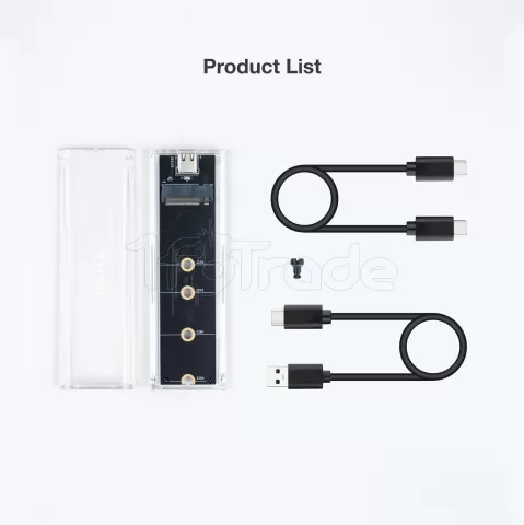 Photo de Boitier externe USB-C 3.2 Tooq TQE-2200 - M.2 NVMe Type 2280 (Transparent)
