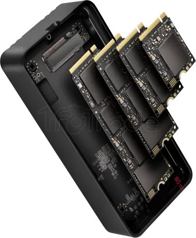 Photo de Boitier externe USB-C 4.0 Axagon EEM2-40G NVMe M.2 Type 2280 (Noir)