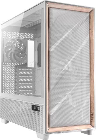 Photo de Boitier Grand Tour E-ATX Antec Flux Pro avec panneau vitré (Blanc/Marron)