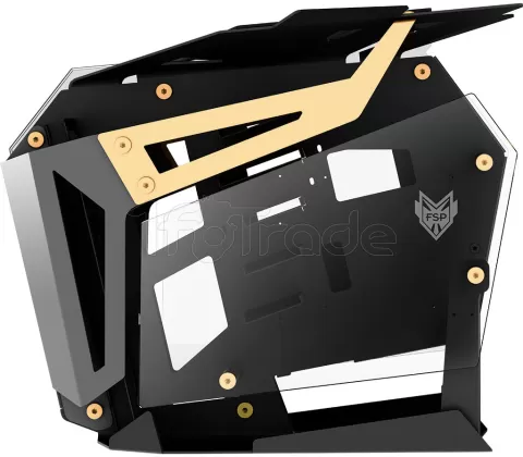 Photo de Boitier Grand Tour E-ATX FSP T-Wings CMT710 avec panneaux vitrés (Noir/Or)