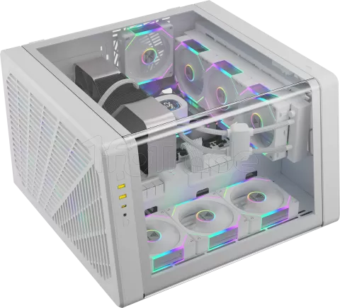 Photo de Boitier Grand Tour E-ATX Gamdias Neso P1 Pro avec panneaux vitrés (Blanc)