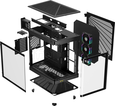 Photo de Boitier Grand Tour E-ATX Gamdias Neso P1 Pro avec panneaux vitrés (Noir)
