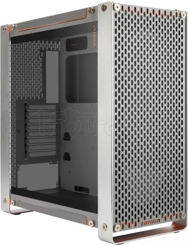 Photo de Boitier Grand Tour E-ATX InWin Dubili DIY avec panneau vitré (Argent/Orange)