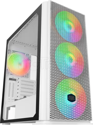 Photo de Boitier Grand Tour E-ATX Mars Gaming MCPro RGB avec panneaux vitrés (Blanc)