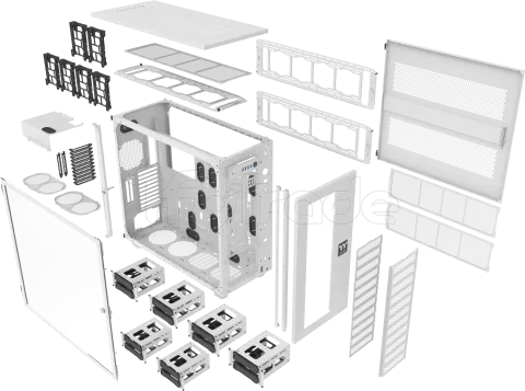 Photo de Boitier Grand Tour E-ATX Thermaltake AX700 avec panneau vitré (Blanc)
