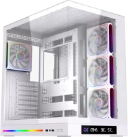 Photo de Boitier Grand Tour E-ATX Xigmatek Cloud Digital avec panneaux vitrés (Blanc)