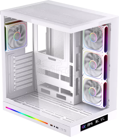 Photo de Boitier Grand Tour E-ATX Xigmatek Cloud Digital avec panneaux vitrés (Blanc)