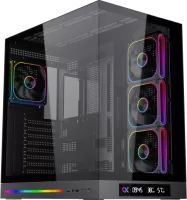 Photo de Boitier Grand Tour E-ATX Xigmatek Cloud Digital avec panneaux vitrés (Noir)
