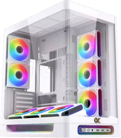 Photo de Boitier Grand-Tour E-ATX Xigmatek Heaven Air ARGB avec panneaux vitrés (Blanc)
