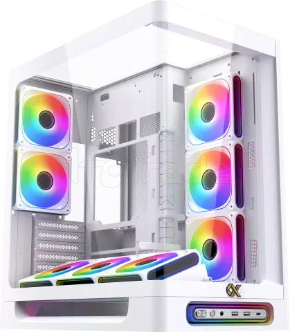 Photo de Boitier Grand-Tour E-ATX Xigmatek Heaven RGB avec panneaux vitrés (Blanc)