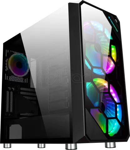 Photo de Boitier Grand-Tour E-ATX Xigmatek Zest RGB avec panneaux vitrés (Noir)