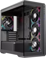 Photo de Boitier Micro ATX ATX Einarex ZM800 RGB avec panneaux vitrés (Noir)