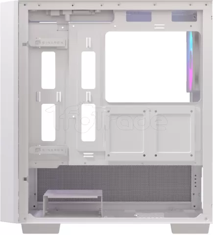 Photo de Boitier Micro ATX Einarex PM150 RGB avec panneau vitré (Blanc)