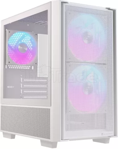 Photo de Boitier Micro ATX Einarex PM150 RGB avec panneau vitré (Blanc)