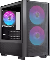 Photo de Boitier Micro ATX Einarex PM150 RGB avec panneau vitré (Noir)