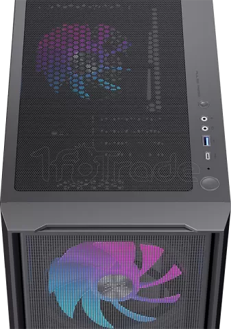 Photo de Boitier Micro ATX Einarex PM150 RGB avec panneau vitré (Noir)