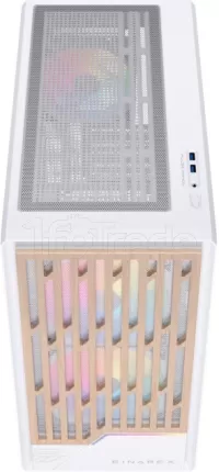 Photo de Boitier Micro ATX Einarex PM400 RGB avec panneau vitré (Blanc)