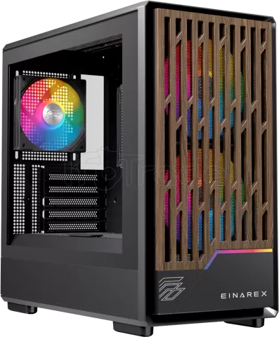 Photo de Boitier Micro ATX Einarex PM400 RGB avec panneau vitré (Noir)