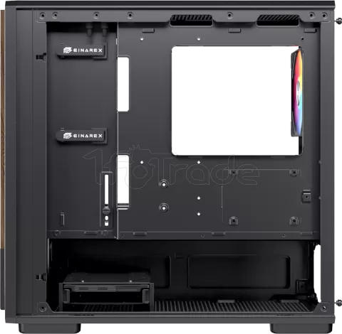 Photo de Boitier Micro ATX Einarex PM400 RGB avec panneau vitré (Noir)