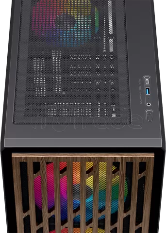 Photo de Boitier Micro ATX Einarex PM400 RGB avec panneau vitré (Noir)