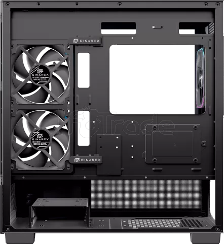 Photo de Boitier Micro ATX Einarex SM501D RGB avec panneaux vitrés (Noir)