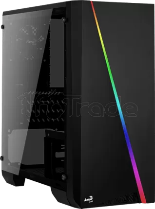 Photo de Boitier Micro Tour ATX AeroCool Cylon Mini-G RGB avec panneau vitré (Noir)