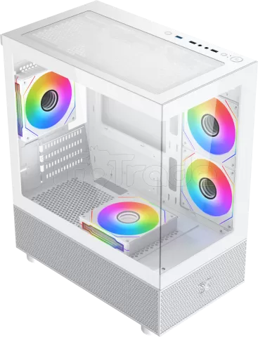 Photo de Boitier Micro Tour ATX Xigmatek Alphard M RGB avec panneaux vitrés (Blanc)