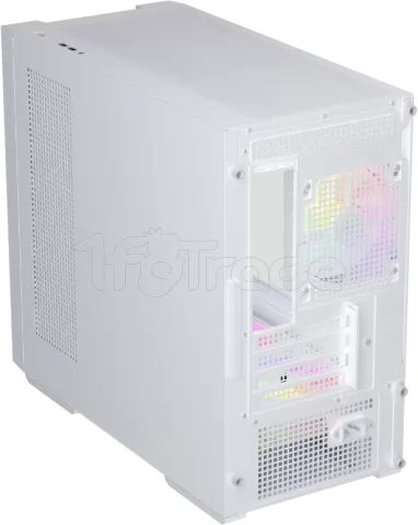 Photo de Boitier Mini Tour Micro ATX 1stPlayer AU6 ARGB avec panneaux vitrés (Blanc)