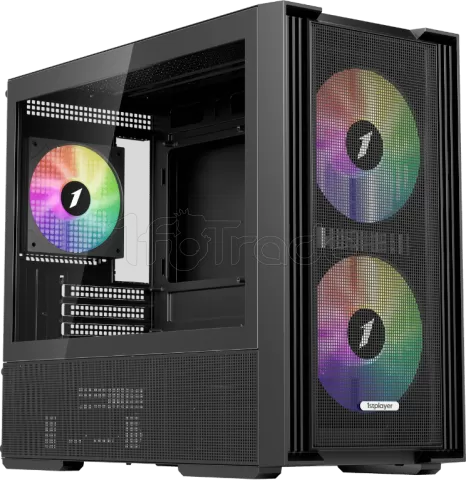 Photo de Boitier Mini Tour Micro ATX 1stPlayer AU6 ARGB avec panneaux vitrés (Noir)