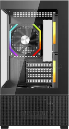 Photo de Boitier Mini Tour Micro ATX 1stPlayer AU6 ARGB avec panneaux vitrés (Noir)