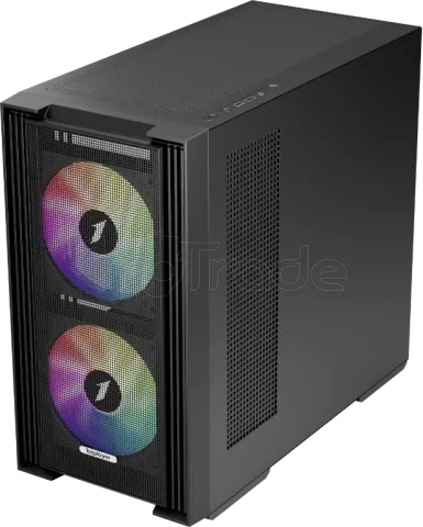 Photo de Boitier Mini Tour Micro ATX 1stPlayer AU6 ARGB avec panneaux vitrés (Noir)