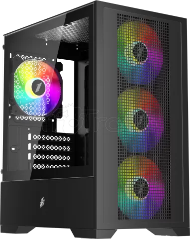 Photo de Boitier Mini Tour Micro ATX 1stPlayer Go2 RGB avec panneau vitré (Noir)